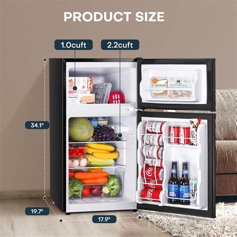 Upstreman 3.2 Cu.Ft Mini Fridge with Freezer, Double India | Ubuy
