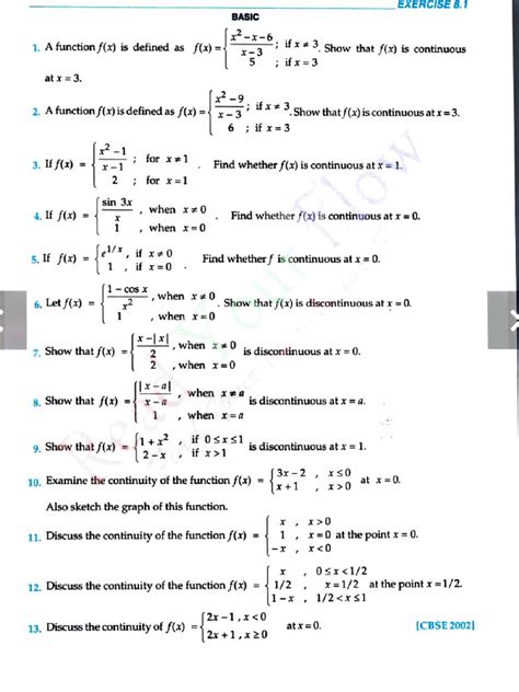 Image result for Continuity Concept Class 12