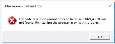 Image result for The Code Execution Cannot Proceed D3dx9 43