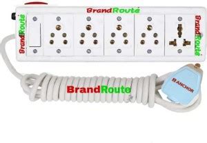 BrandRoute 5 Socket Strip Board Anchor Component Fitted:-Heavy Duty 4 ...