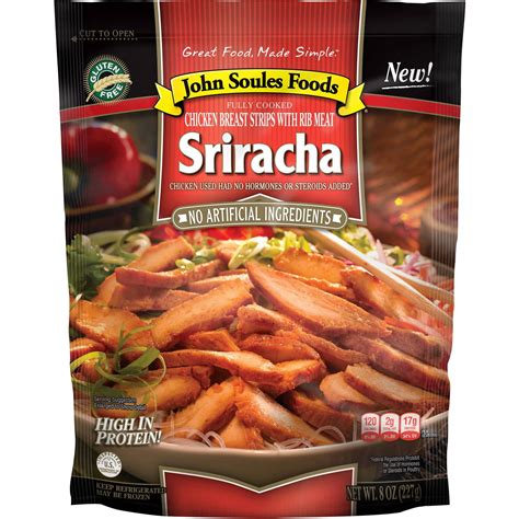 John Soules Sriracha Chicken Breast Strips, 8oz - Walmart.com