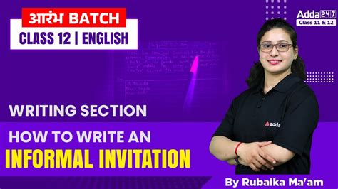 Image result for Invitation Writing Class 12