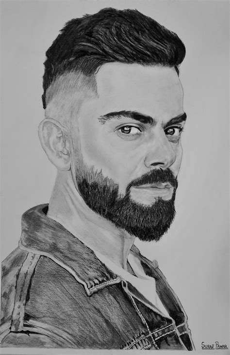 Virat Kohli | Character sketch, Sketches, Easy portrait drawing