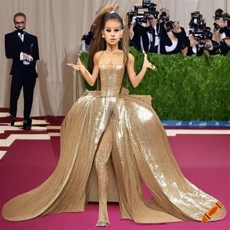 Jennie from blackpink at the 2020 met gala in full outfit on Craiyon