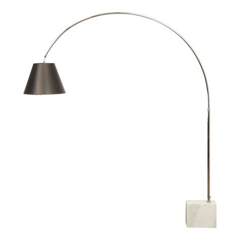 Mid-Century Modern Style Marble & Chrome Arc Floor Lamp | Chairish