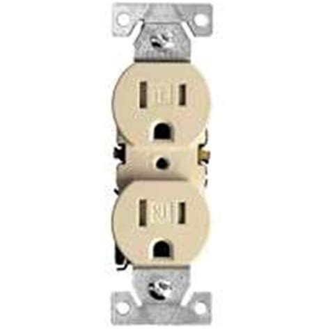 Yhior Duplex Straight Blade Receptacle, 5-15R, 15 A, 125V AC, 2 Pole, 3 ...