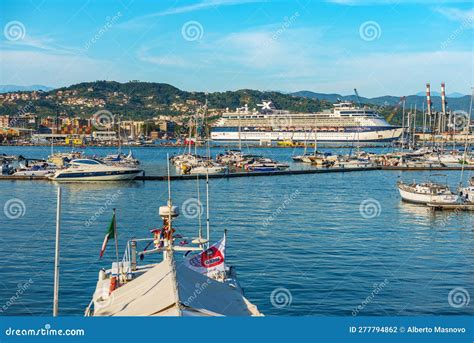 International Port of La Spezia with a Large Cruise Ship - Liguria ...