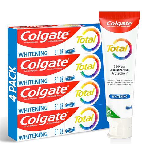Amazon.com : Colgate Total Whitening Toothpaste Gel, 10 Benefits, No ...