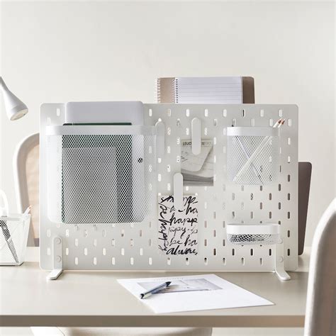 SKÅDIS freestanding peg board, white, 56x37 cm (22x14 ½") - IKEA