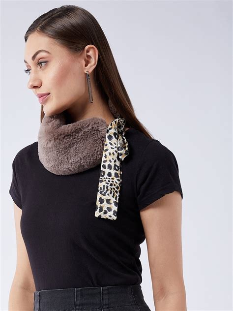 Light Grey Fur Neckpiece - InWeave