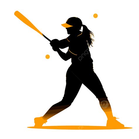 Softball Silhouette Clip Art