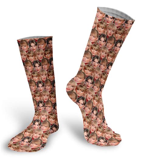 Taylor Swift Faces Socks - AllOverPrint.ca