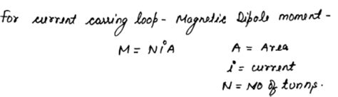 The dipole moment of a current loop is independent of:a)magnetic field ...