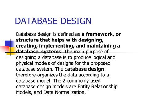 Image result for Database Design Overview