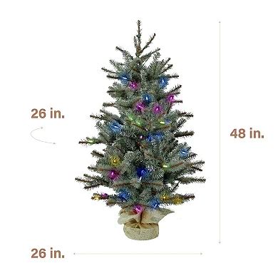National Tree Company 4-ft. Heritage Pine Multi-Color Pre-Lit ...