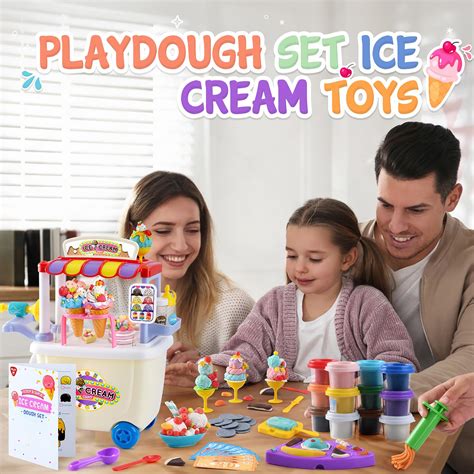 Snapklik.com : PLAY Ice Cream Cart Toys For Kids - Playdough Ice Cream ...