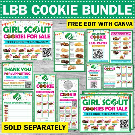 LBB Girl Scout Cookie Info Flyer Price List 2024 Cookie Menu Printable ...