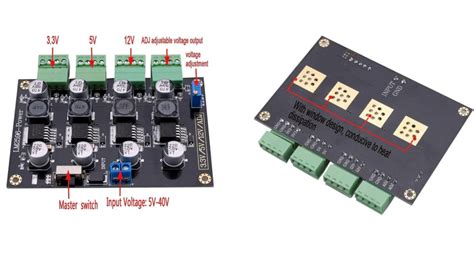 LM2596 4-Way Buck Converter DC-DC 5V-40V – REES52