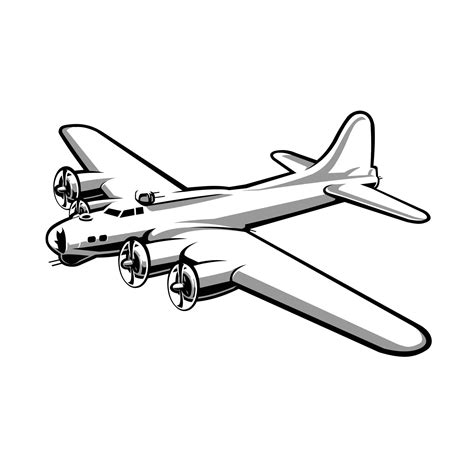 B17 Bomber Plane Flying Fortress Silhouete Vector 16411759 Vector Art at Vecteezy