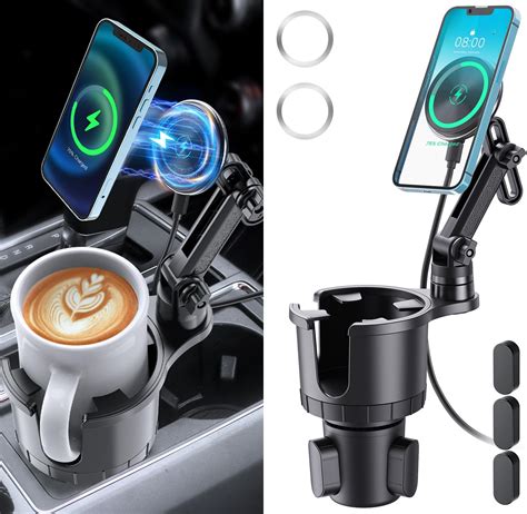 Amazon.com: Magnetic Wireless Cup Phone Holder for Magsafe Car Mount ...