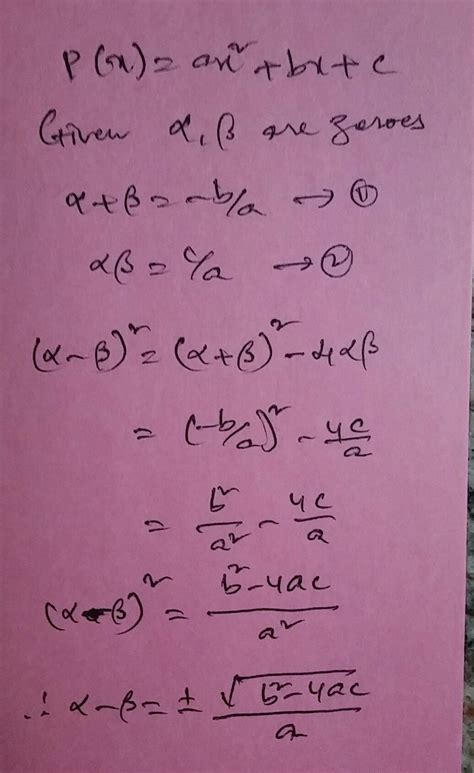 If alpha and beta are the zeroes of the quadratic polynomial p(x)=ax2 ...