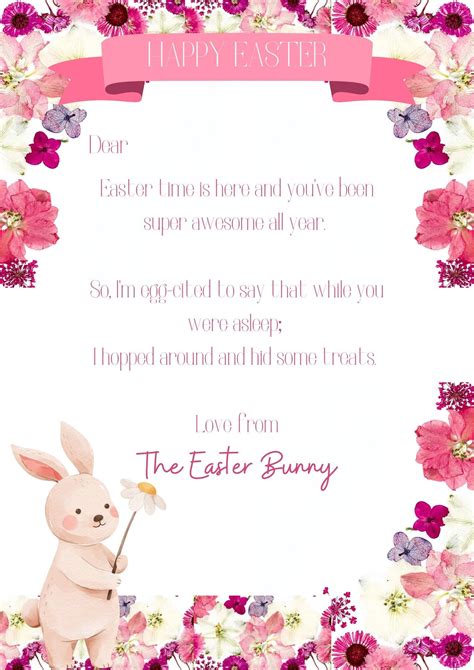 Letter From Easter Bunny Printable - udlvirtual.esad.edu.br