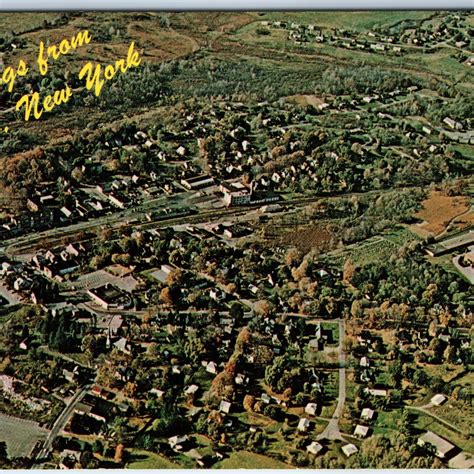 c1960s Pawling NY Town Birds Eye Residence Homes Houses Berkshires ...