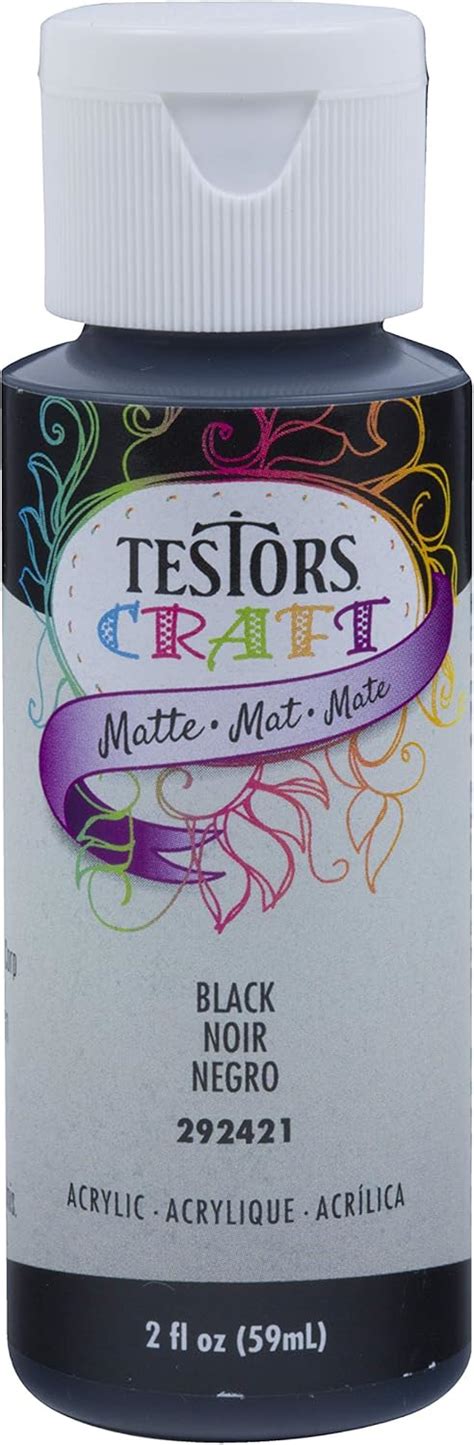 TESTOR 292421A 2 oz Black Matte Acrylic Paint India | Ubuy