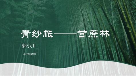 部编高教版 中职语文 基础模块下册 6-2青纱帐——甘蔗林 （课件+教案）-教习网|课件下载