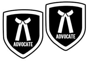 BerryBox Advocate Emblem of Honor Window Sticker, Black & White 5.5 ...