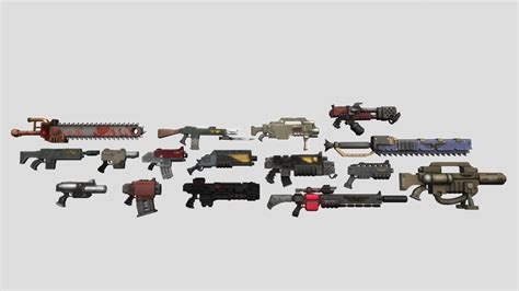 definitive warhammer pack of guns - Buy Royalty Free 3D model by mister_monopoly [6971553 ...