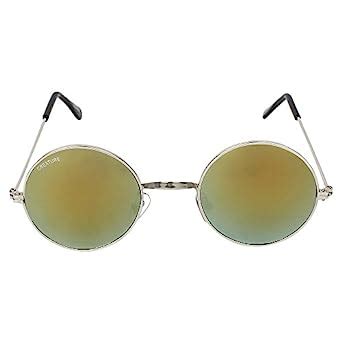 Buy CREATURE Oval Round Uv Protected Unisex Sunglasses (Lens-Golden ...