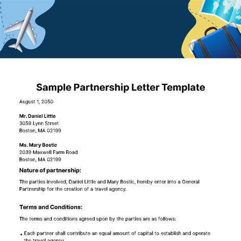Partner Letter Template 的图像结果