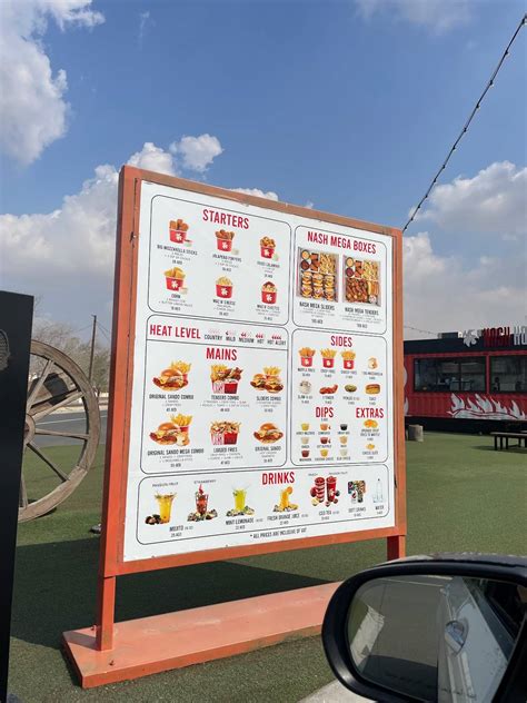 Menu at Nash Hot Chicken, Last Exit Al Khawaneej restaurant, Dubai ...