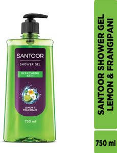 Santoor Refreshing Shower Gel With Natural Lemon and Frangipani ...