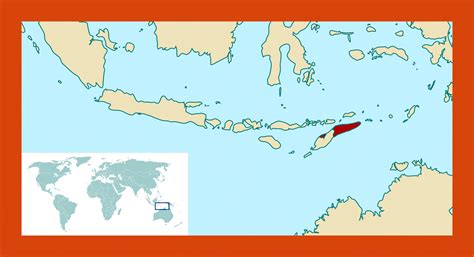 east timor map asia