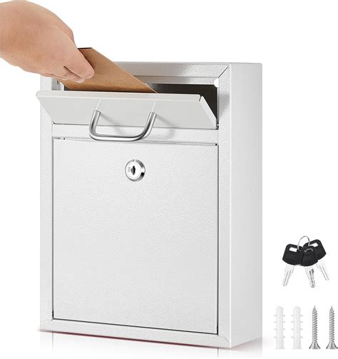 Yaocom Locking Mailbox with Key for Outdoor 10 x 7 x 3 Inches Small ...