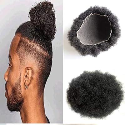 Premier Beauty Curly Full Lace Men's Wig - Afro Toupee Replacement ...