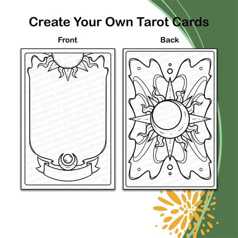 Make Your Own Tarot Cards Printable Tarot Card Template - Etsy