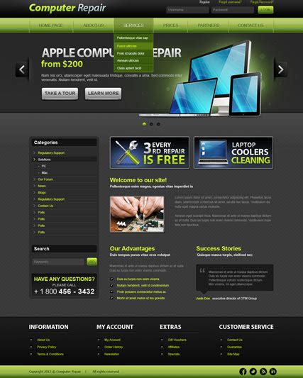 Computer Repair Website Examples 的图像结果