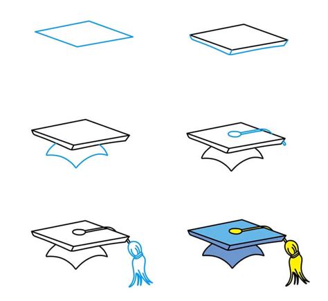 Graduation Cap Drawing Simple 的图像结果