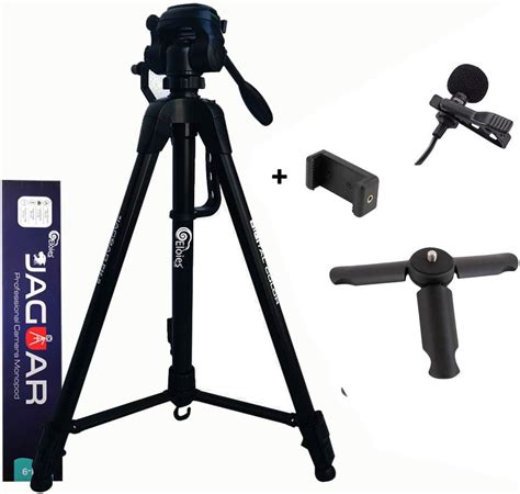Buy Eloies® Jaguar 3 Way Pan Head Photo Video Heavy Built Tripod for ...