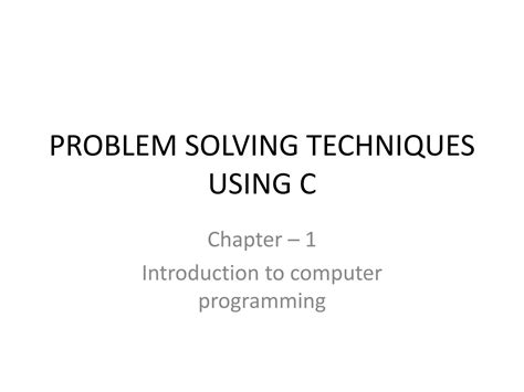 Image result for Problem Solving Using C