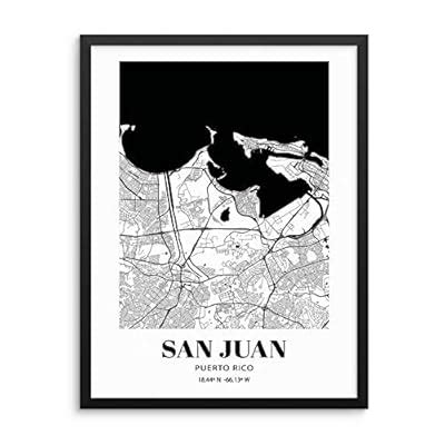 Sincerely, Not Puerto Rico City Grid Map Art Print Cityscape Road India ...