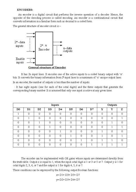 Digital Electronics Tutorial On Encoders 的图像结果