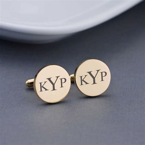 Custom Monogram Cufflinks - Gift for Men