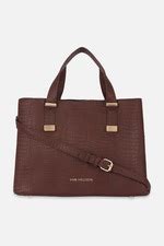 Buy Women Brown Textured Handbag Online - 950760 | Van Heusen