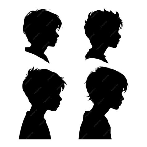 Boy Face Silhouette