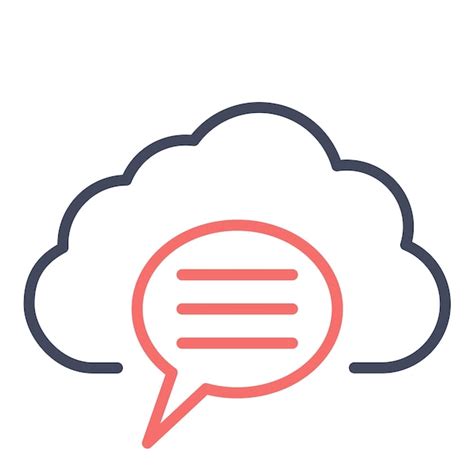 Cloud message vector illustration style | Premium Vector