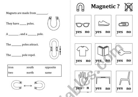Image result for Printable Magnet Worksheet